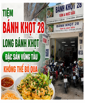 Tiệm Bánh Khọt 28 - Long Bánh Khọt: Đặc Sản Vũng Tàu Không Thể Bỏ Qua